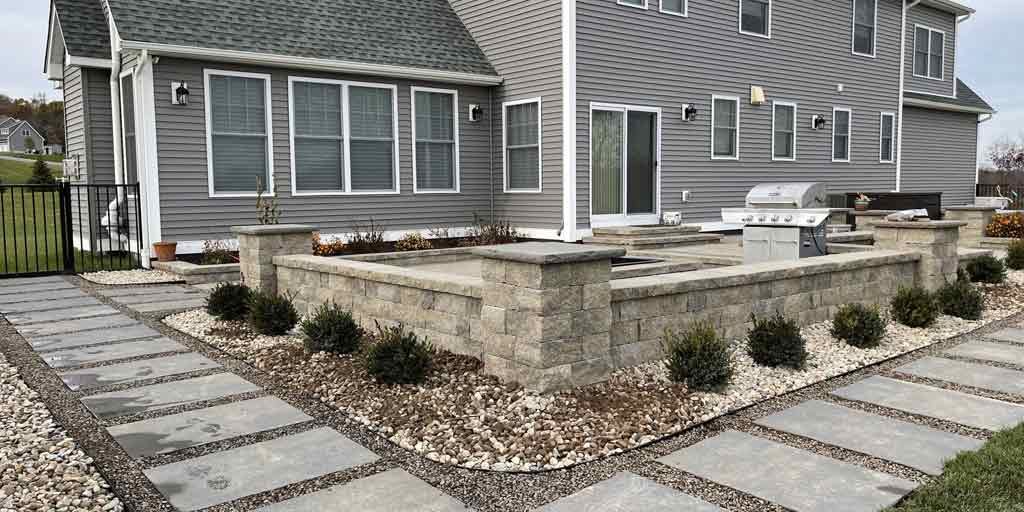 Large format paver walkway