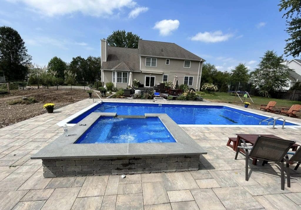 Beautiful pool with paver patio